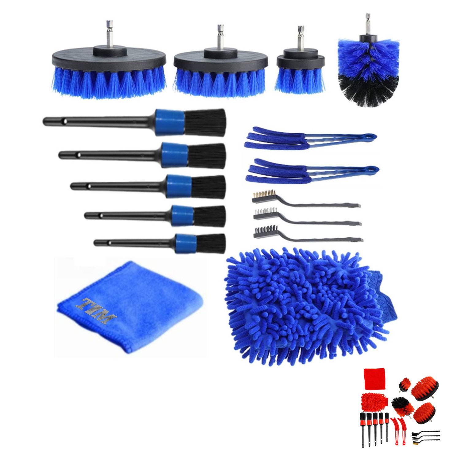 Car Cleaning Detailing Brush Set for DrillTools Kit 2