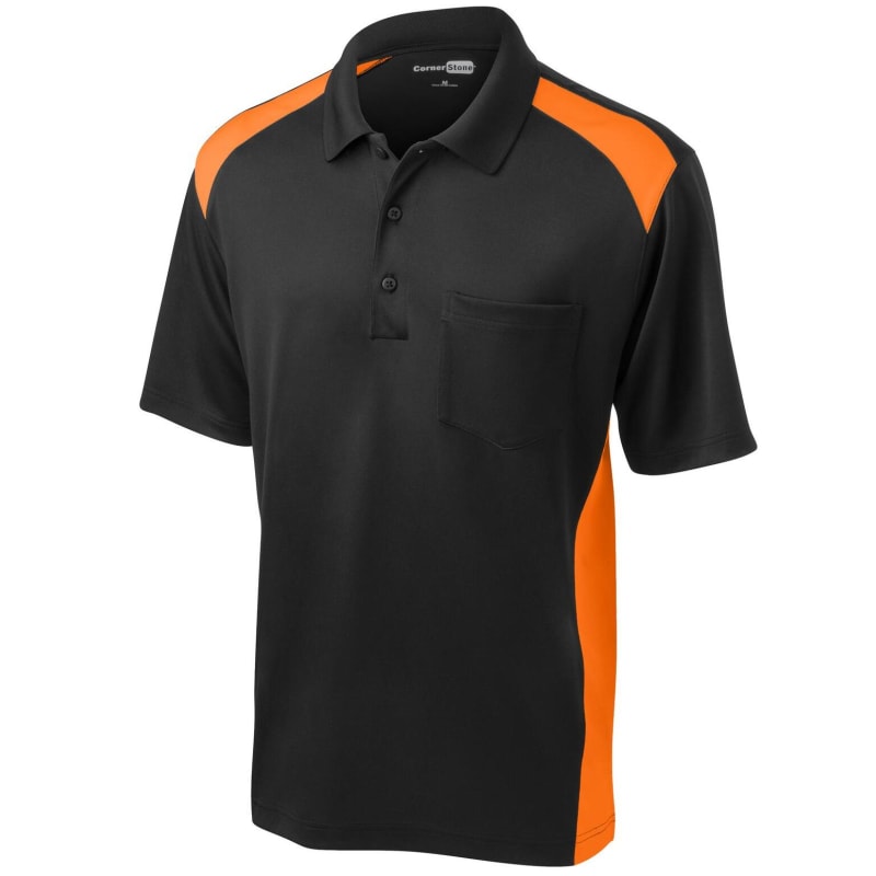 CornerStone Select Snag-Proof Two Way Colorblock Pocket Polo. 9