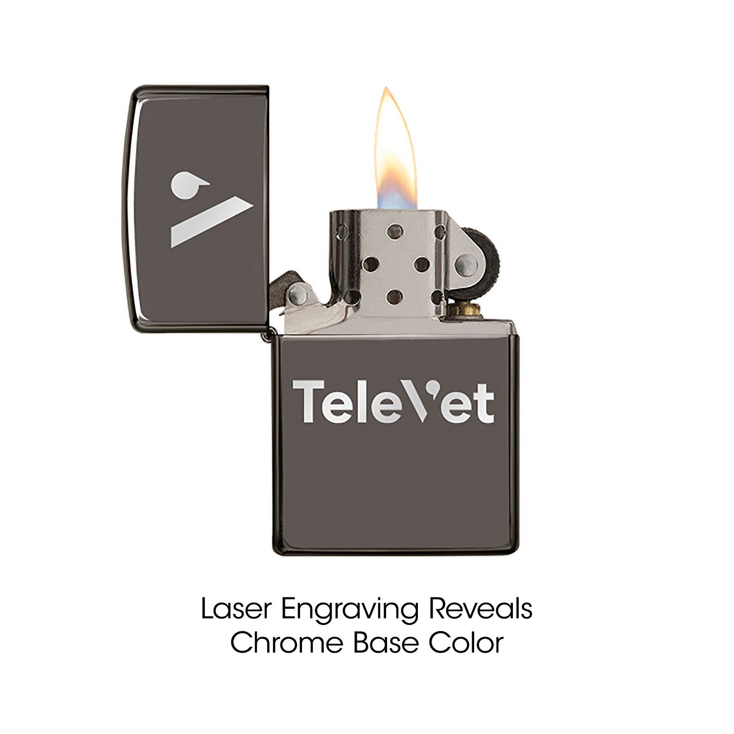 High Polish Classic Black Ice Windproof Lighter