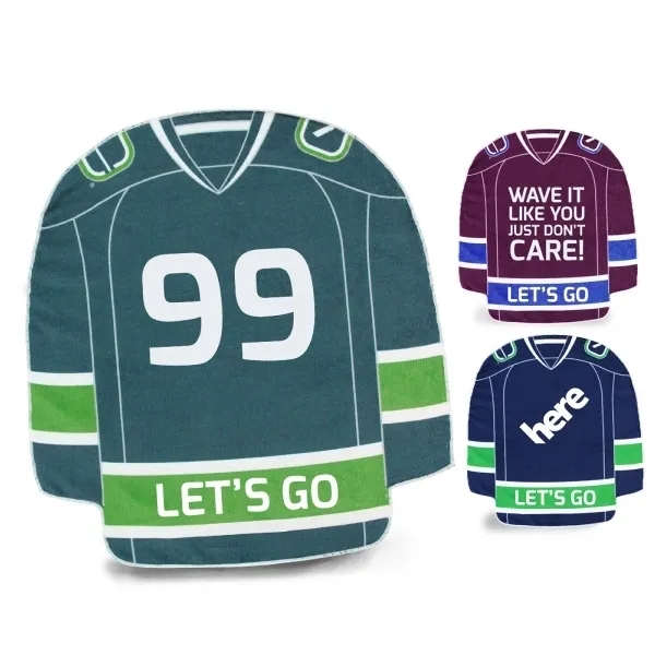 Basketball, Football, or Hockey Jersey Shaped Rally Towel 3