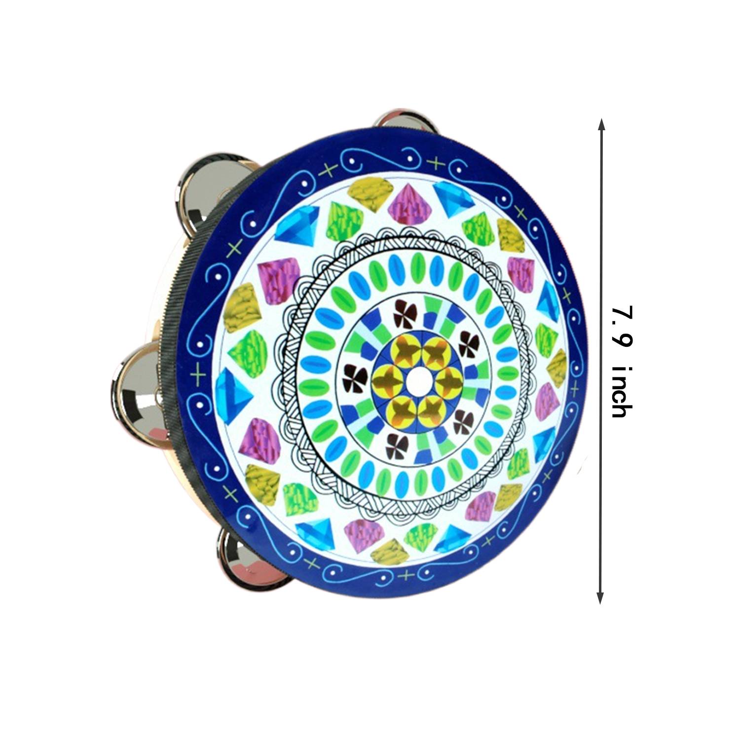 Colorful Tambourines Musical Instrument Hand Held Drum 3