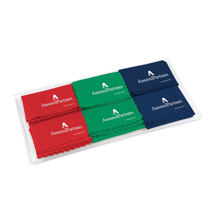 Ultra Opper Fiber® 1 Color To-Go Pack Cleaning Cloths - 6 Pack (6"x6")