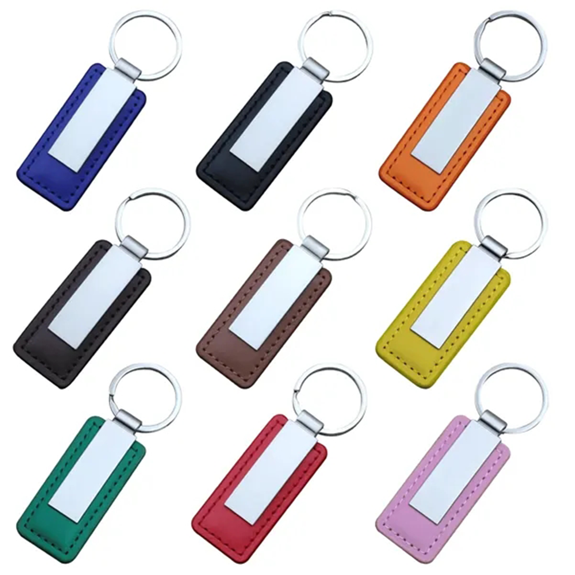 Custom Metal Leather Keychain 6