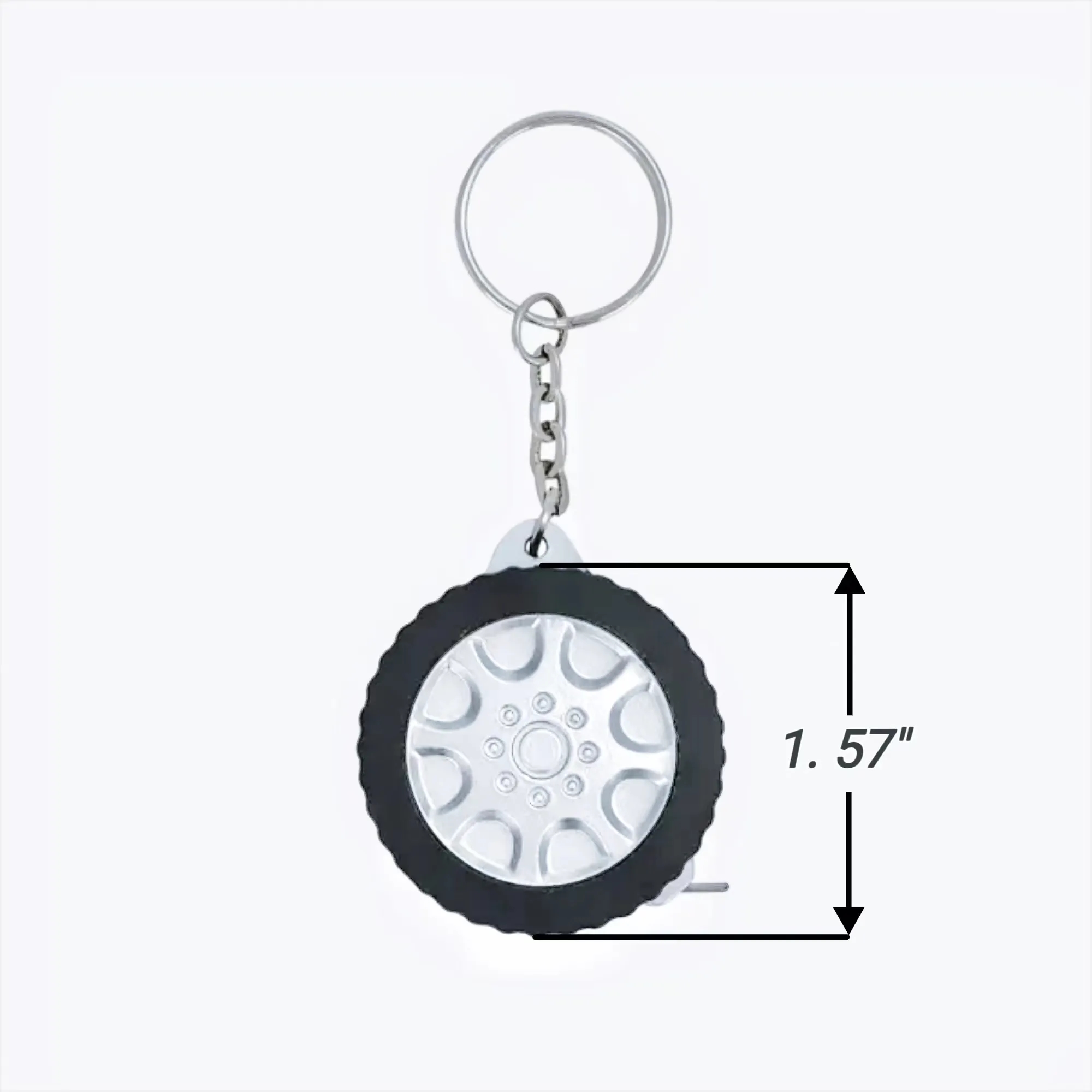 Tire Shape Tape Measure Keychain 2