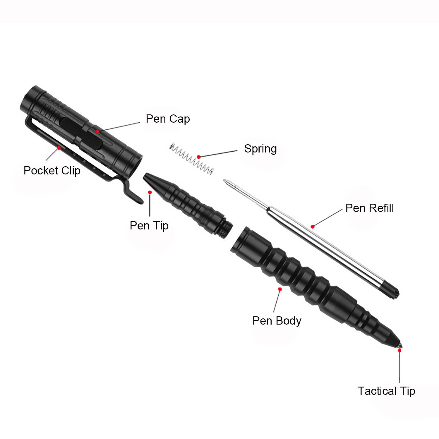Women'S Self-Defense Metal Pen W/ Glass Breaker Tool 5