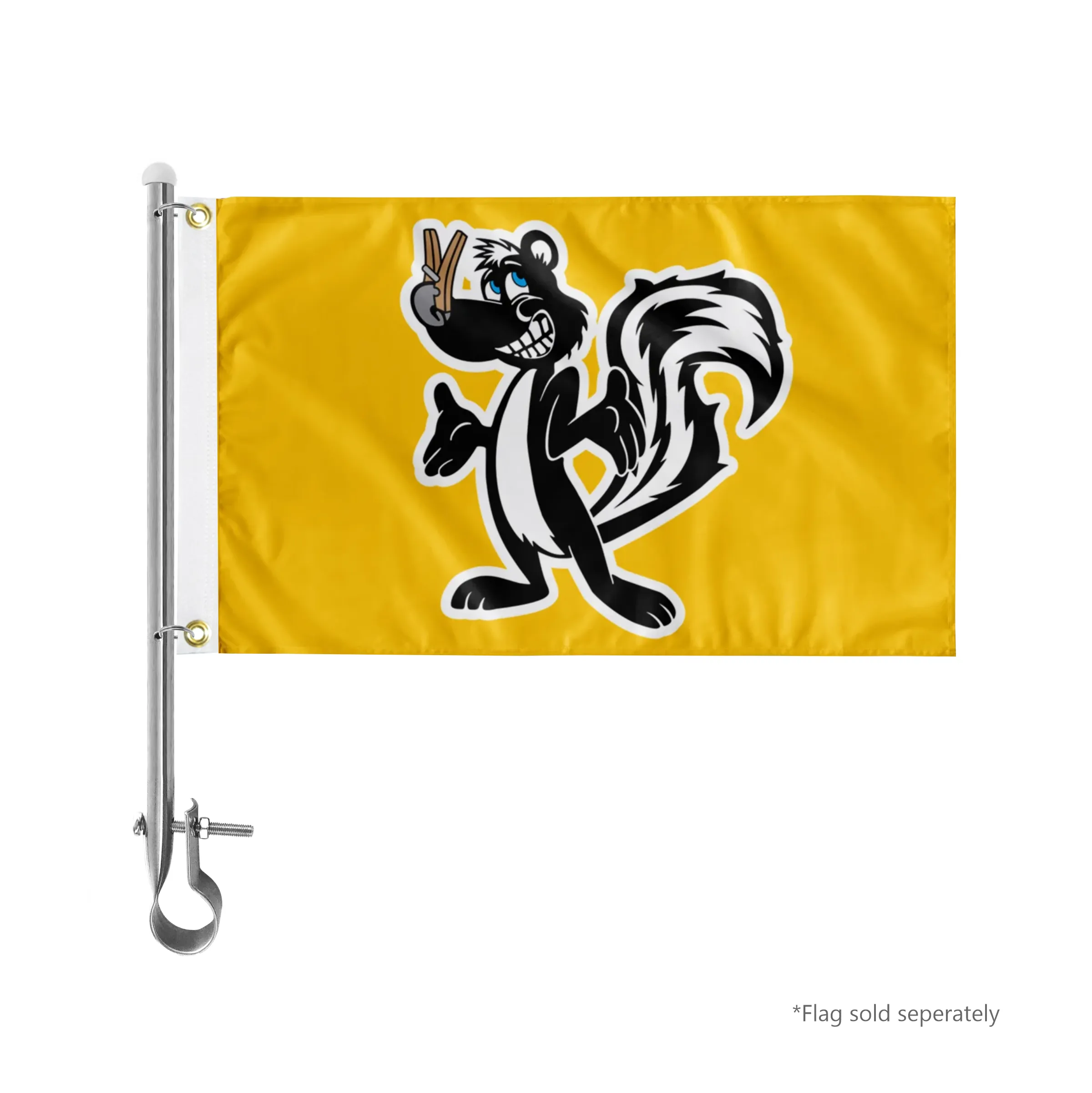 15" Stainless Steel Boat Flag Pole - Style B 6