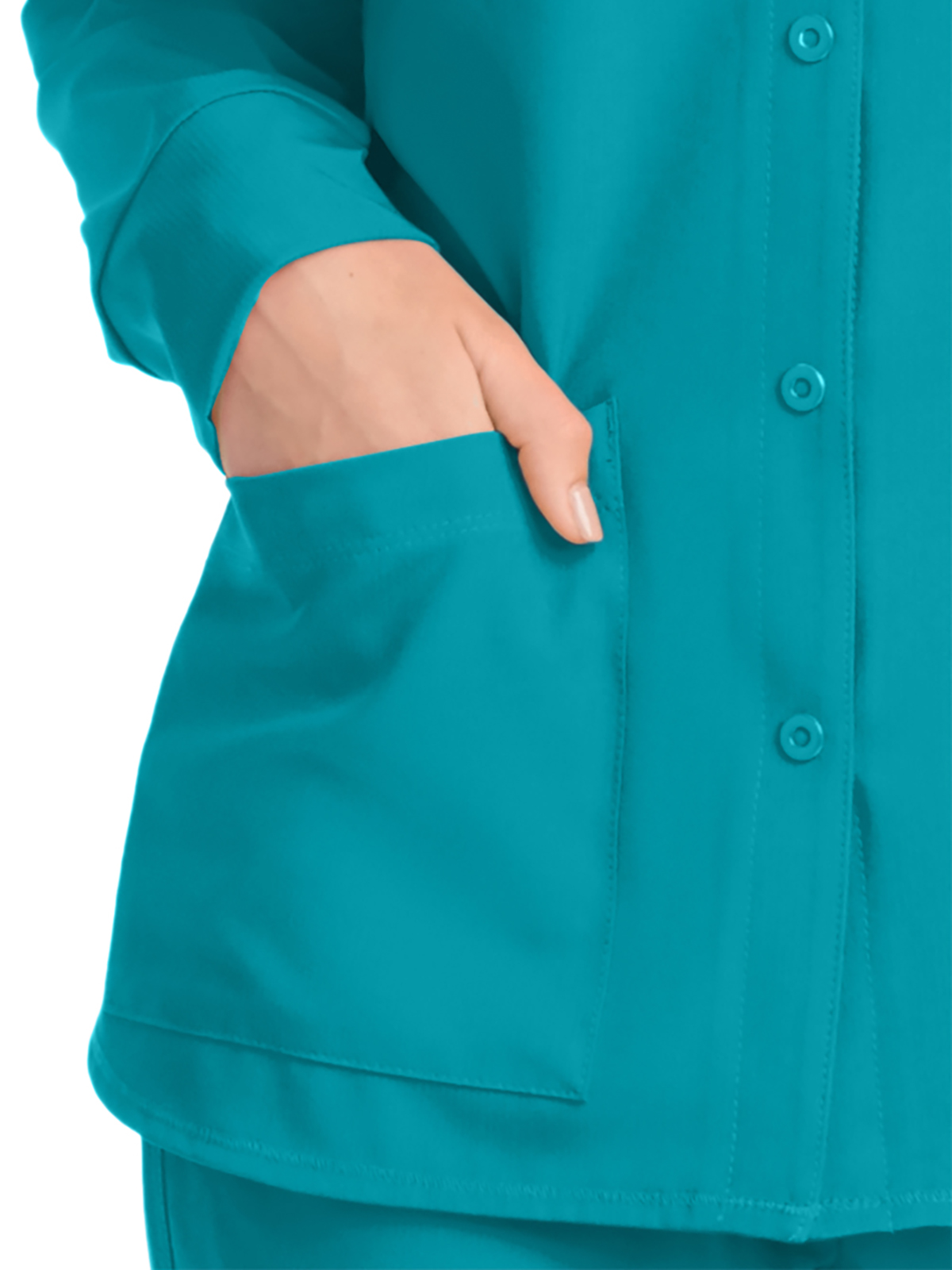 Skechers - Women's Two-Pocket Snap-Front Stability Warm-Up Scrub Jacket 21