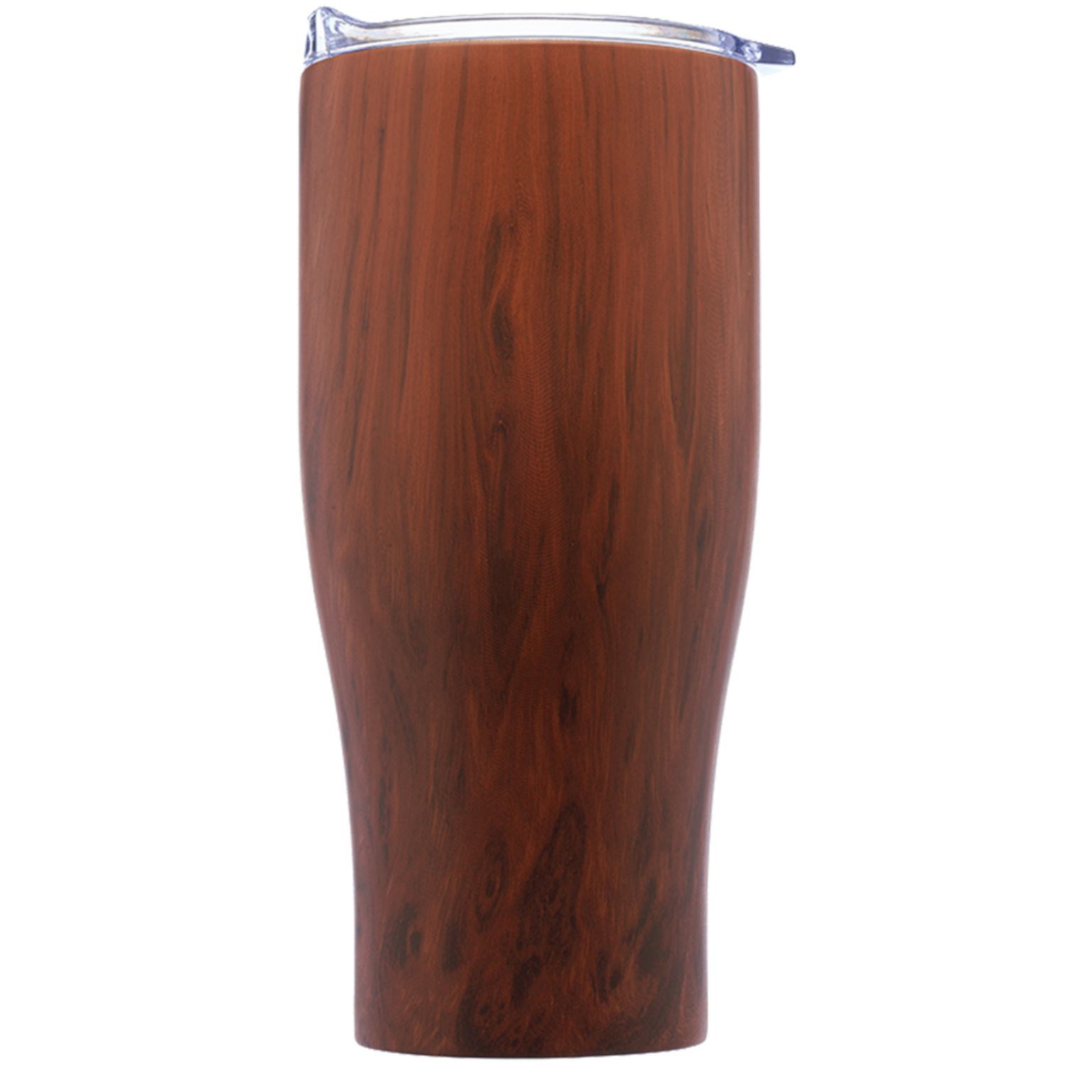 27 Oz Striped Steel Tumbler w/ Clear Push Lid & EVA Pad