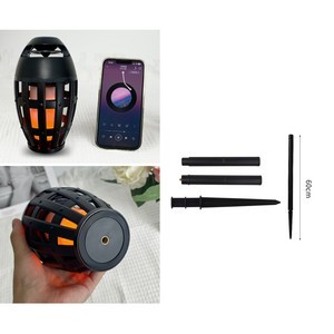 Portable Speaker With LED Flame Light 7