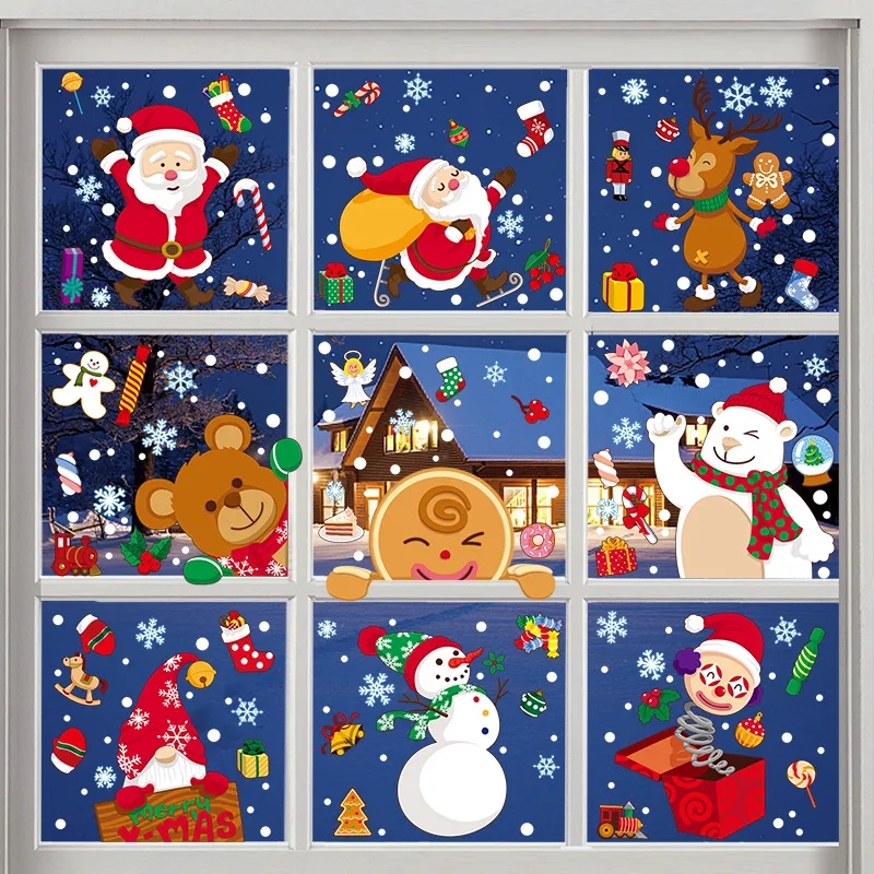 Custom Christmas Window Static Sticker Decals 7