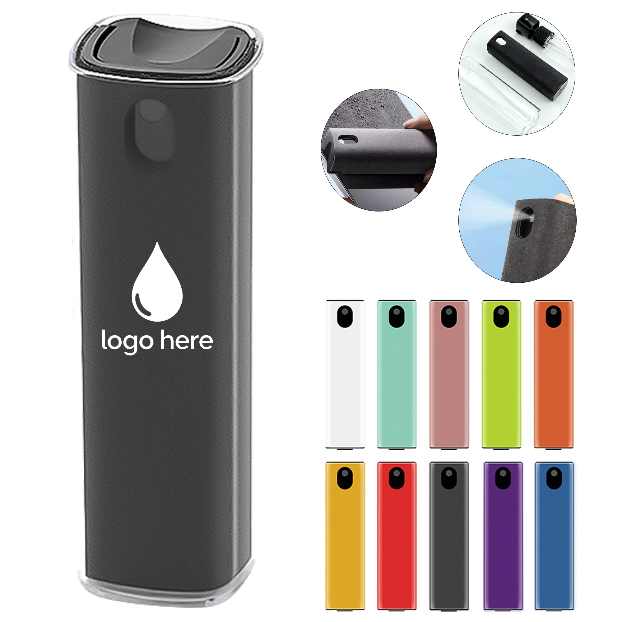 Travel Screen Cleaner with Refillable Spray 2