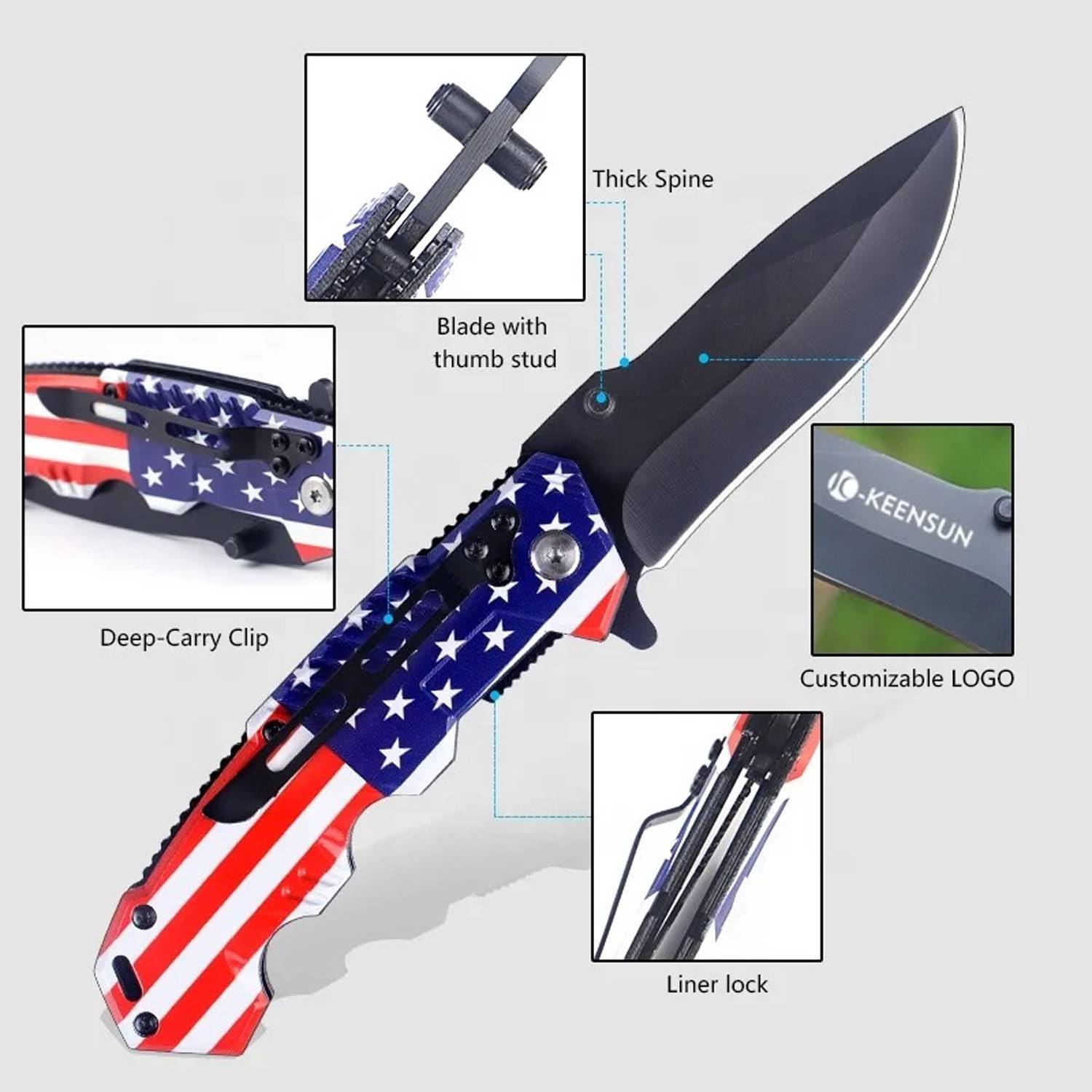 USA MU-A104AF Spring Assisted Knife 5
