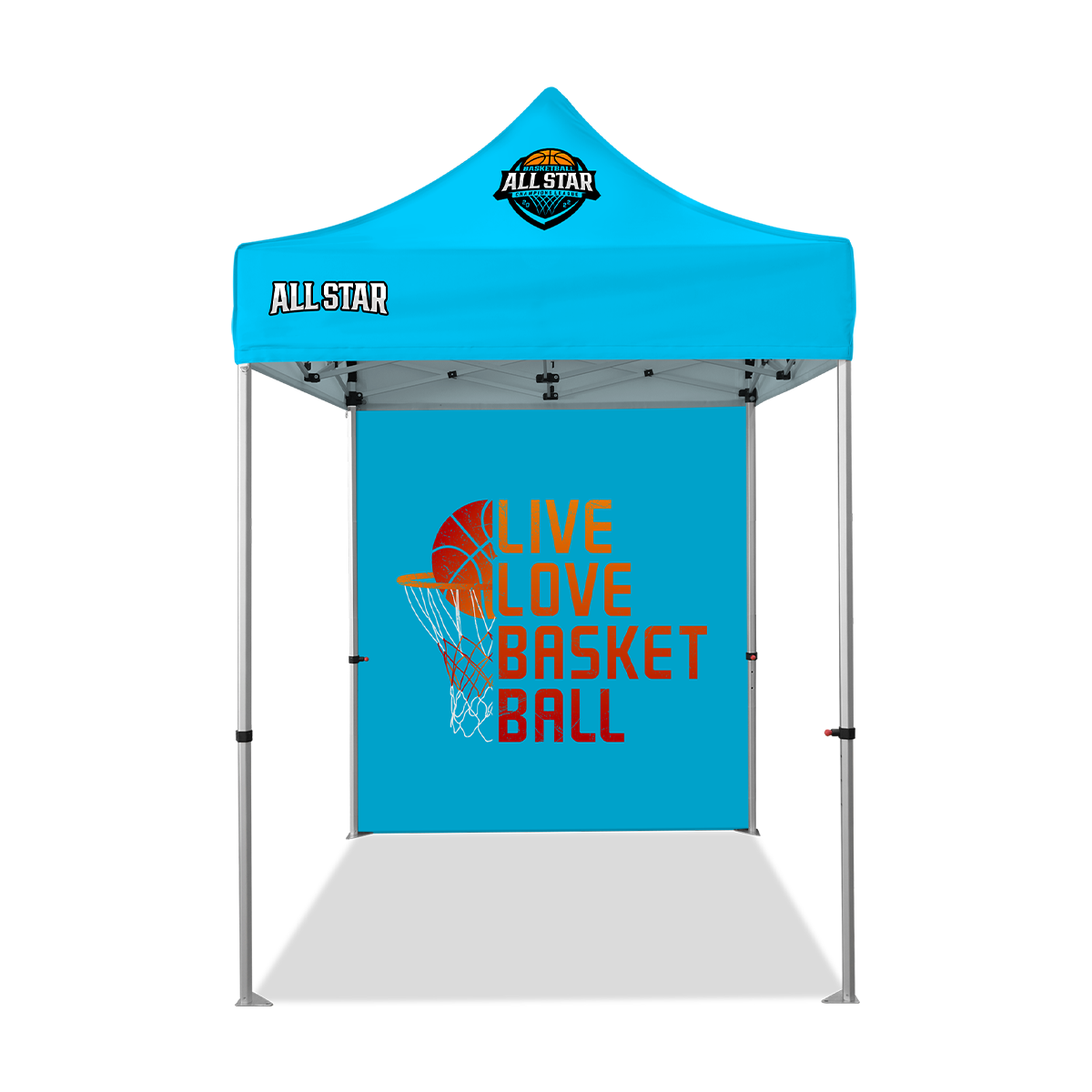 5'x5' Standard Hex Aluminum Frame Tent w/Rear Wall 1