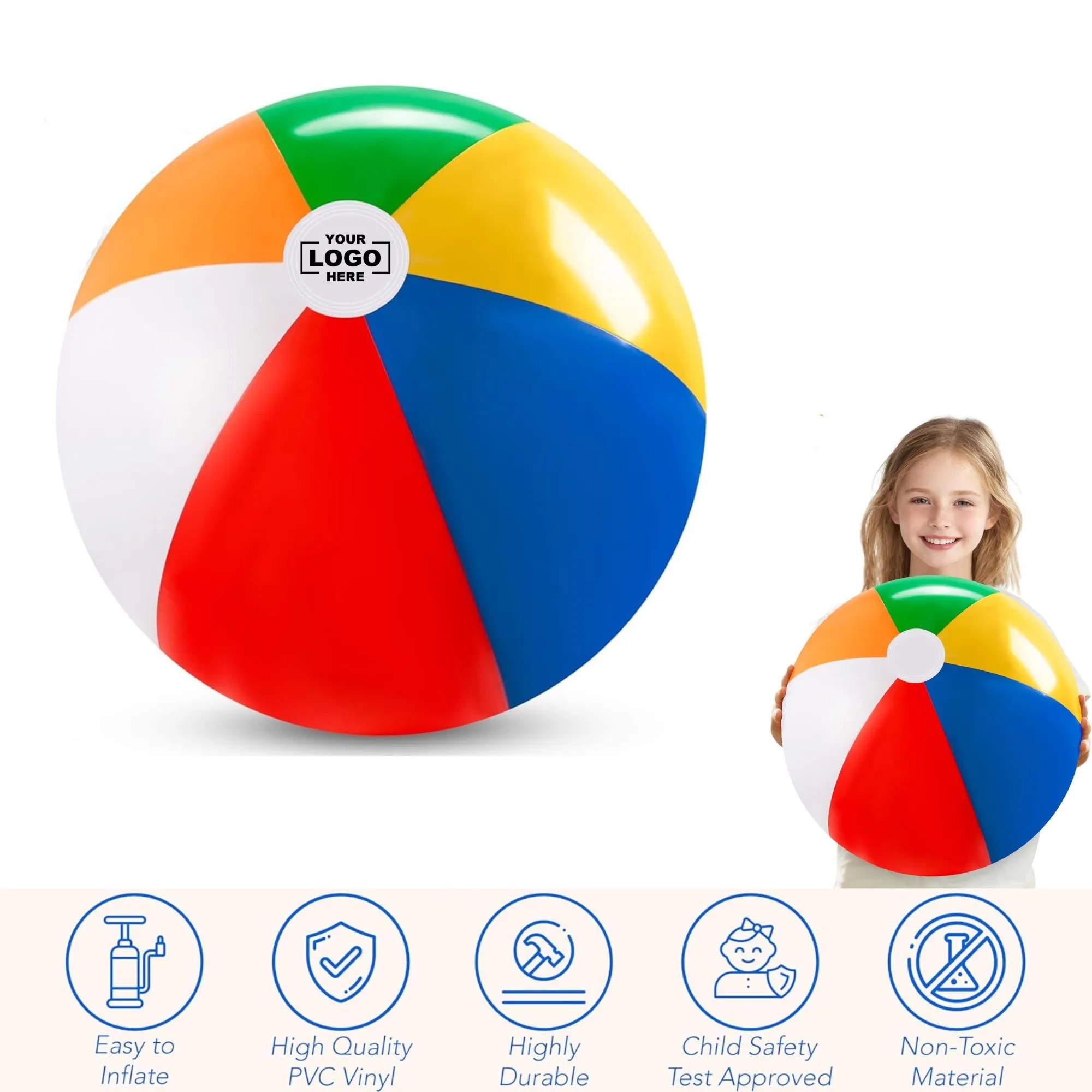 PVC Inflatable Children's Water Sports Beach Ball