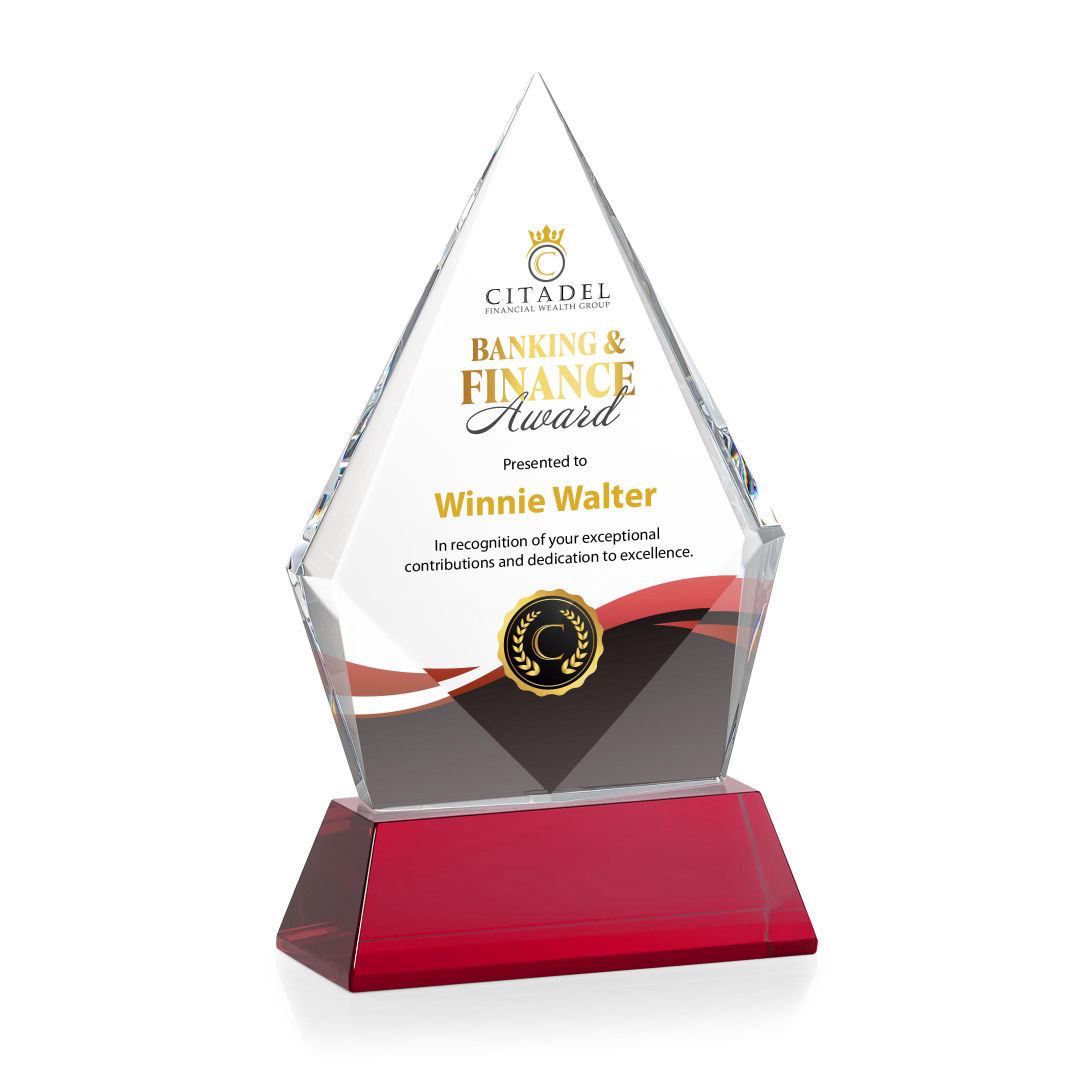Shelton VividPrint™ Award on Newhaven Base - Red 11