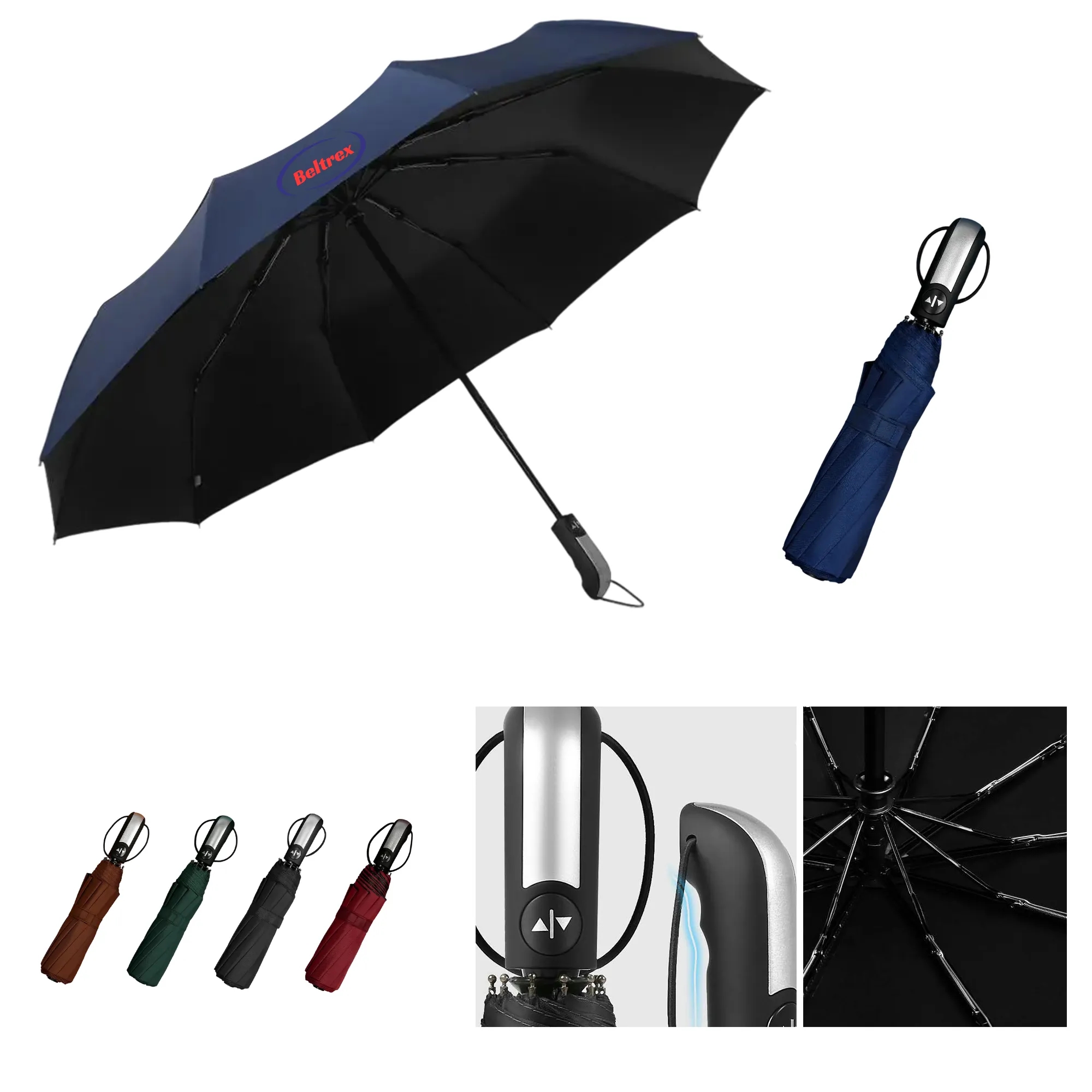 Ergonomic Long-Handle Quick-Dry Umbrella 5