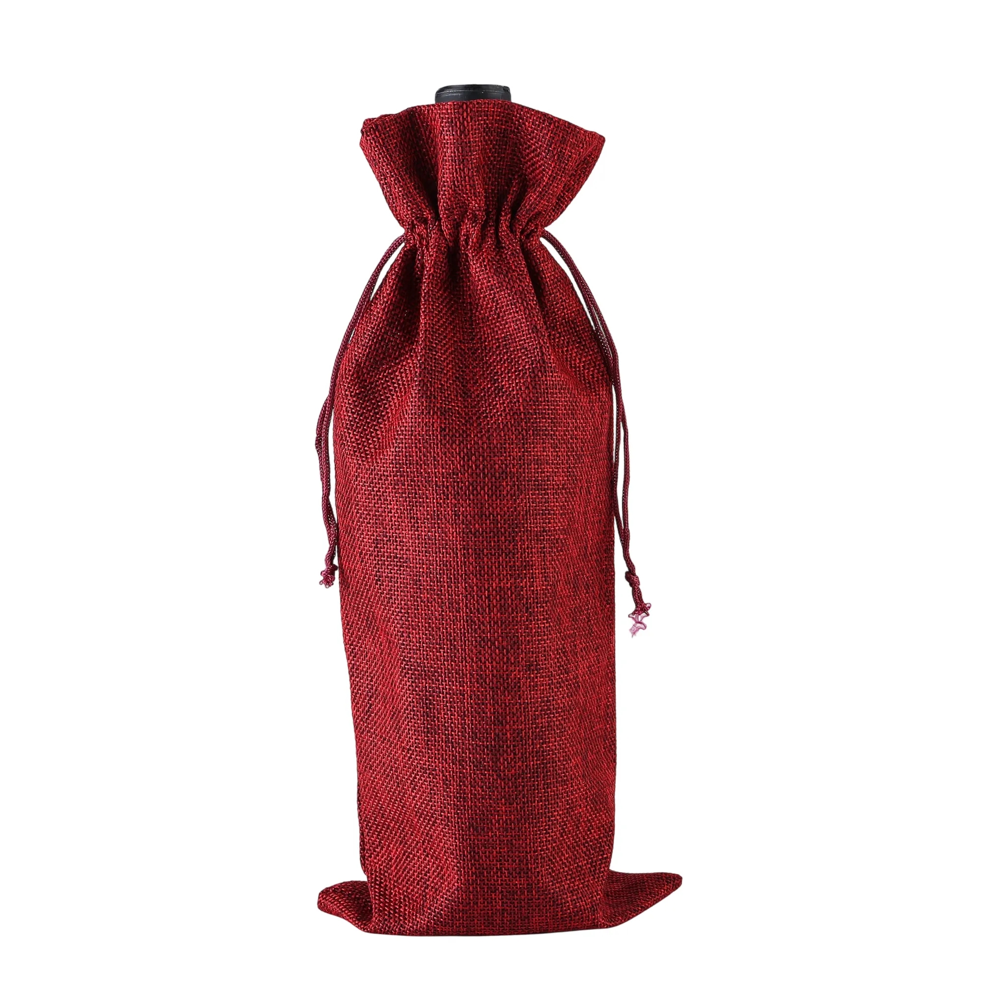 Linen Style Wine Gift Bag 13 Inch 3