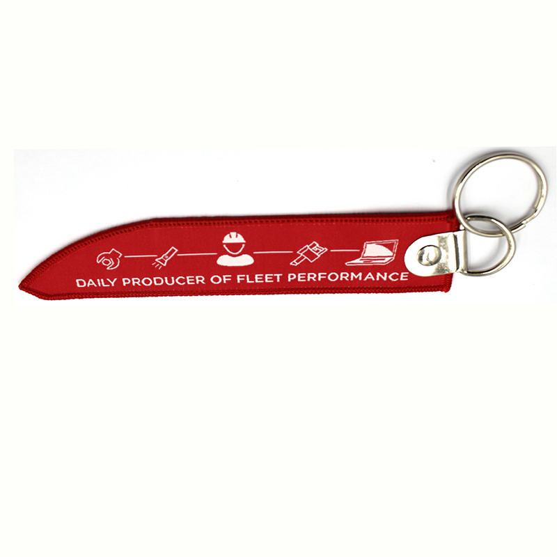 Embroidered Fabric Flight Key Tag 5