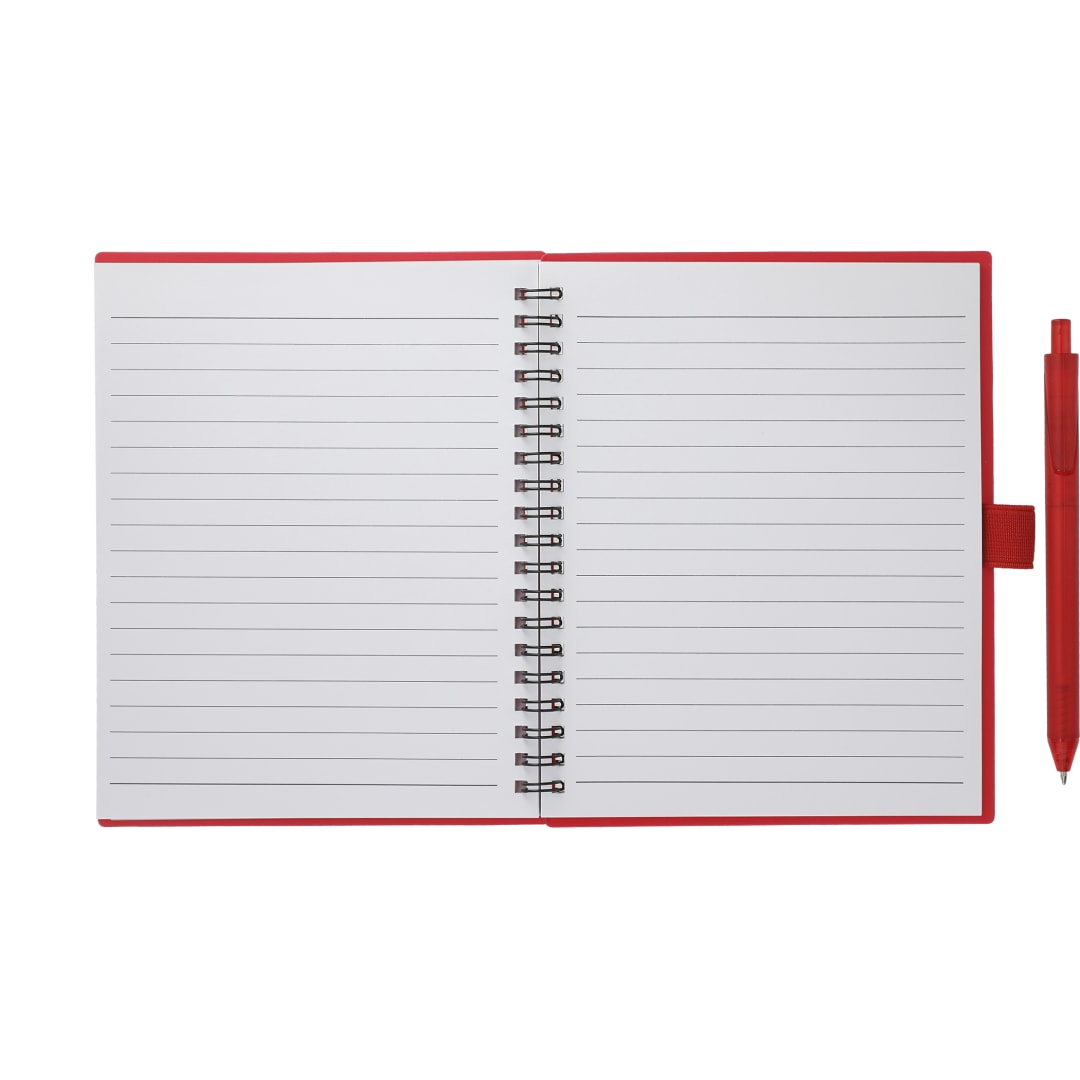 FSC® Recycled 5.5” x 7” Spiral Notebook w/ RPET Pe 157