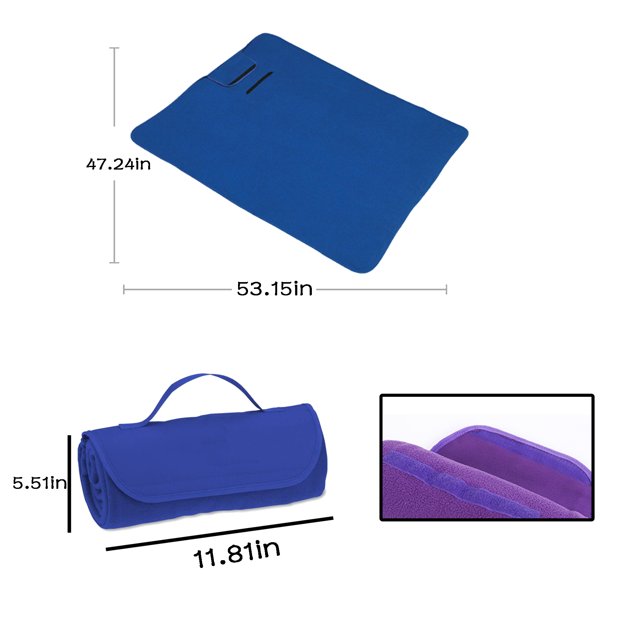 MOQ 20 PCS Promotional Rollable Throw Blanket 3