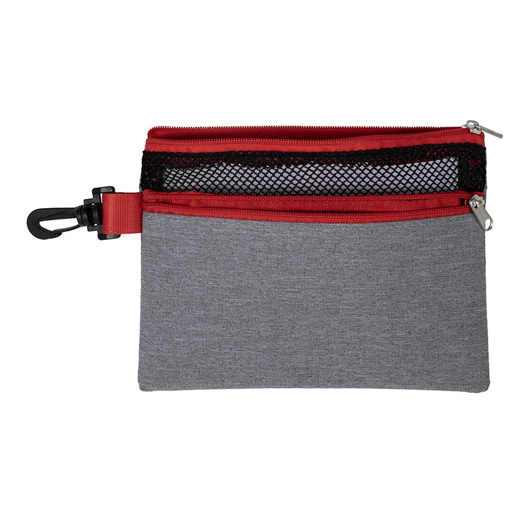 7" W x 5" H "SANTORINI" Mesh Zipper Pouch 7