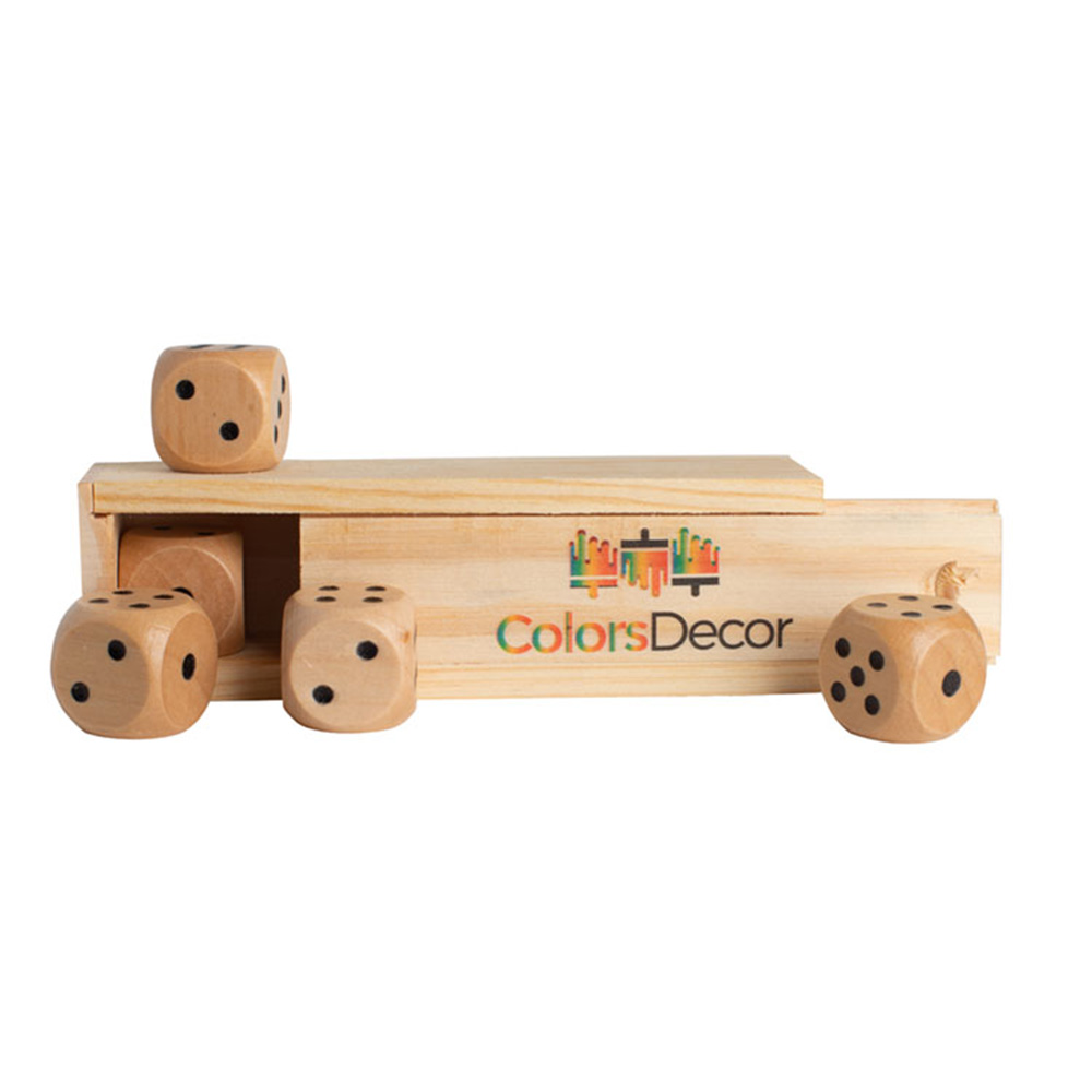 Wooden Dice in Box 6