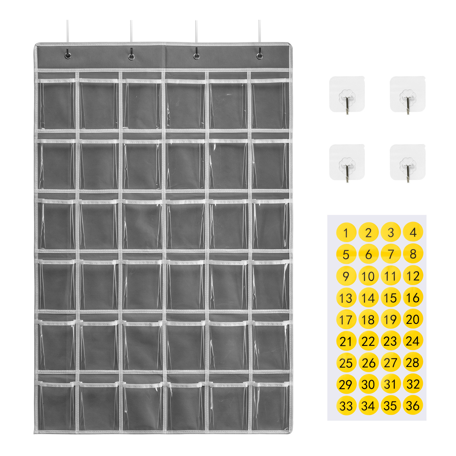 36 Clear Pockets Classroom Pocket Chart for Cell Phones 3