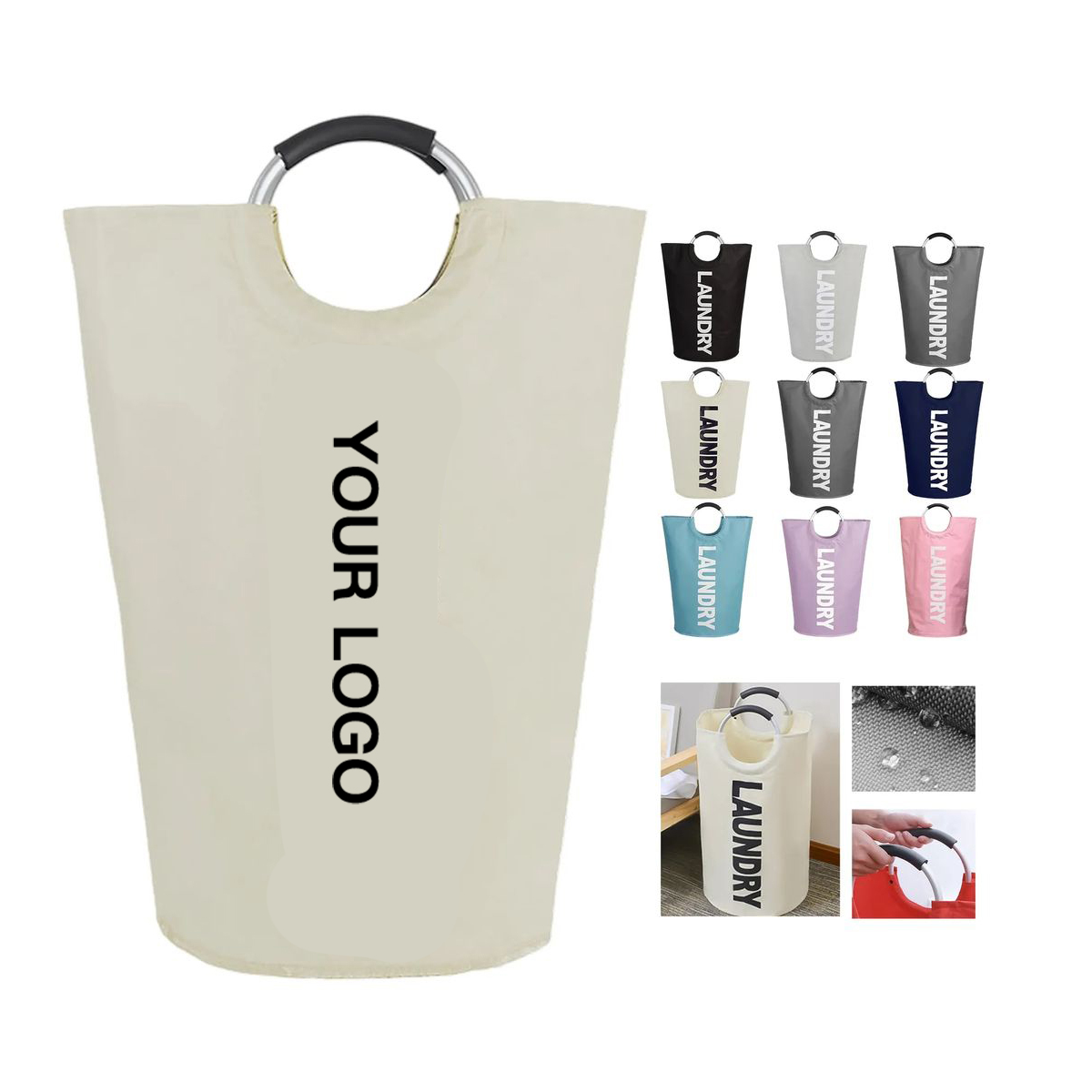 Durable Oxford Laundry Basket with Waterproof PE Lining 12