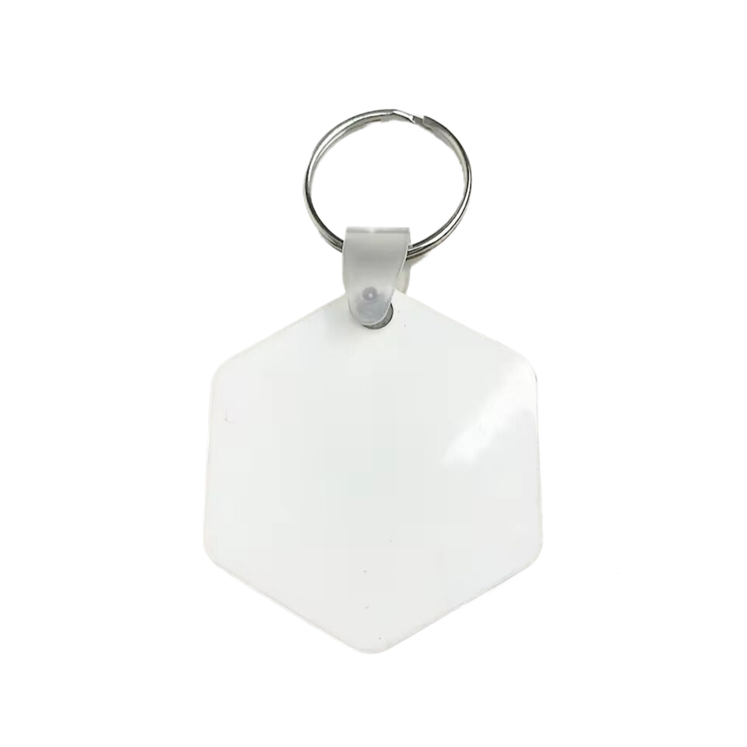 Hexagon Shape MDF Keychain 3