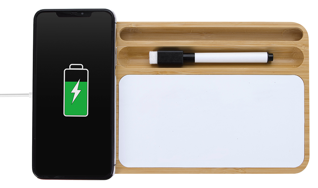 Bamboo 10W Wireless Charging Base with Dry Erase Board 59