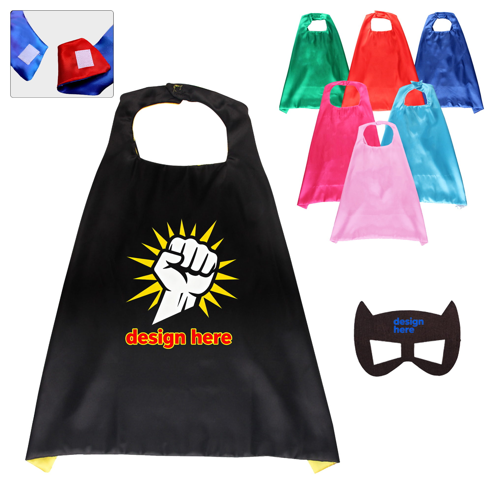 Children's Role Play Cape and Mask Set for Halloween & Parties 1