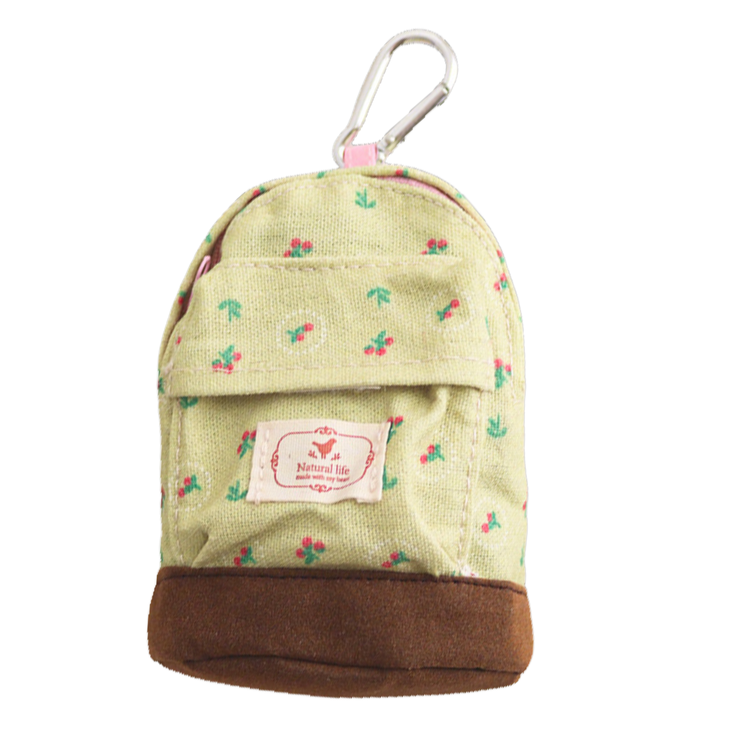 Canvas Mini Backpack Coin Purse w/ Carabiner 10