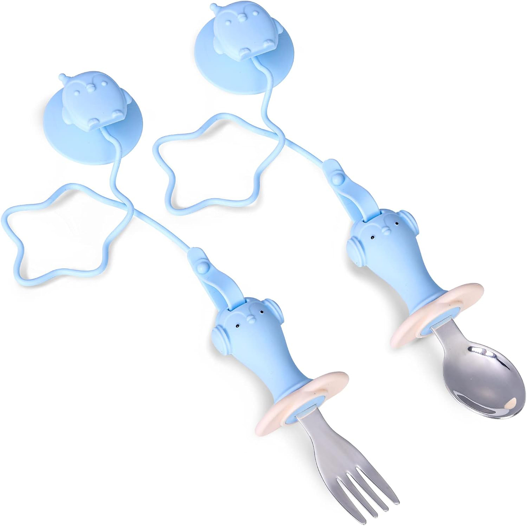 Kids Stainless Steel Fork and Spoon Set, custom kitchen gadget with logo imprint 4
