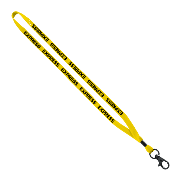 1/2" Cotton Lanyard with Metal Crimp & Split-Ring 12