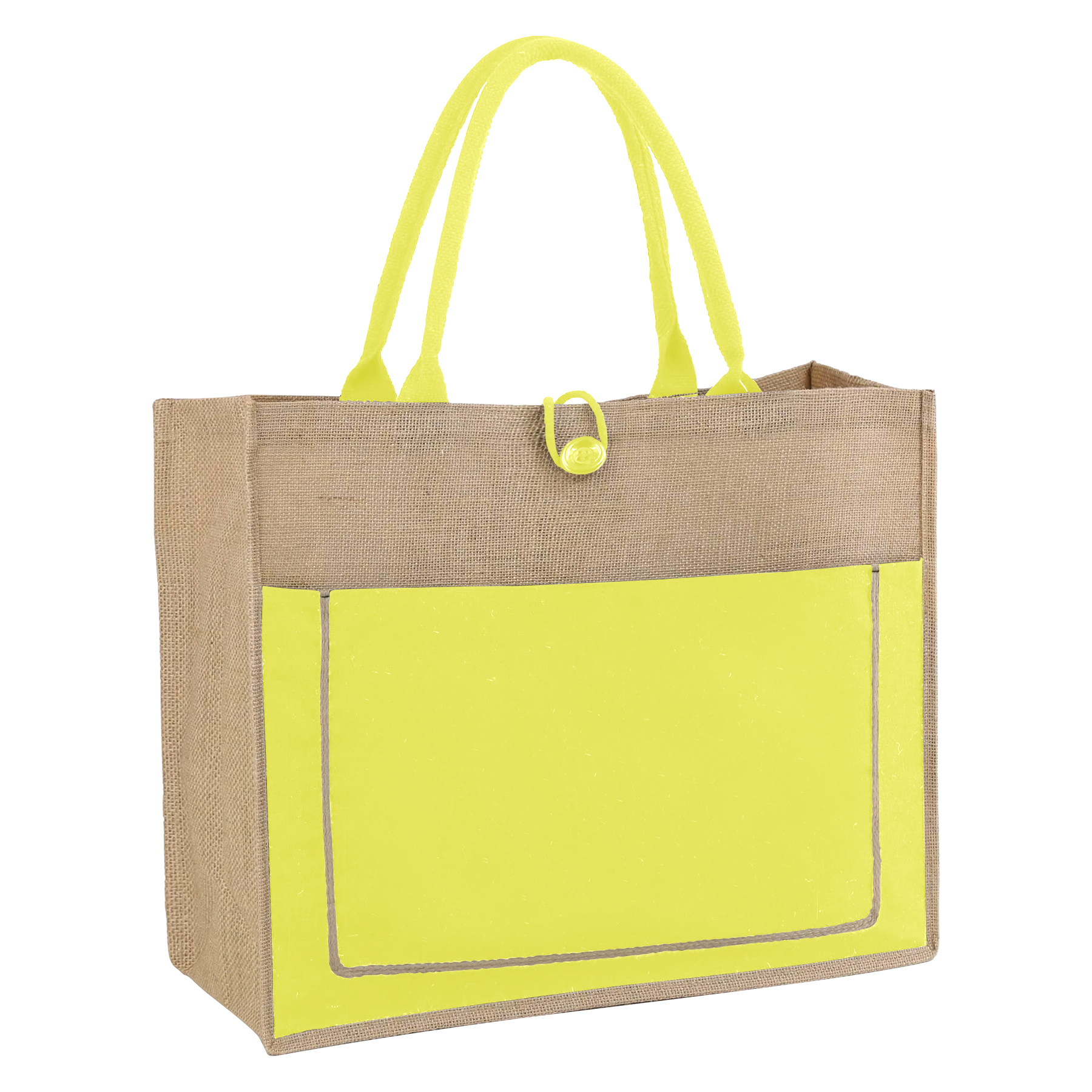 Jute Shopping Pocket Tote Bag With Gusset (11.8'' x 13.8'' x 5.5'') 12
