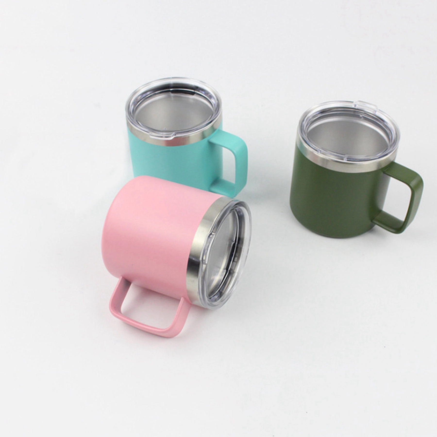 14 oz Stainless Steel Cup with Handle 5