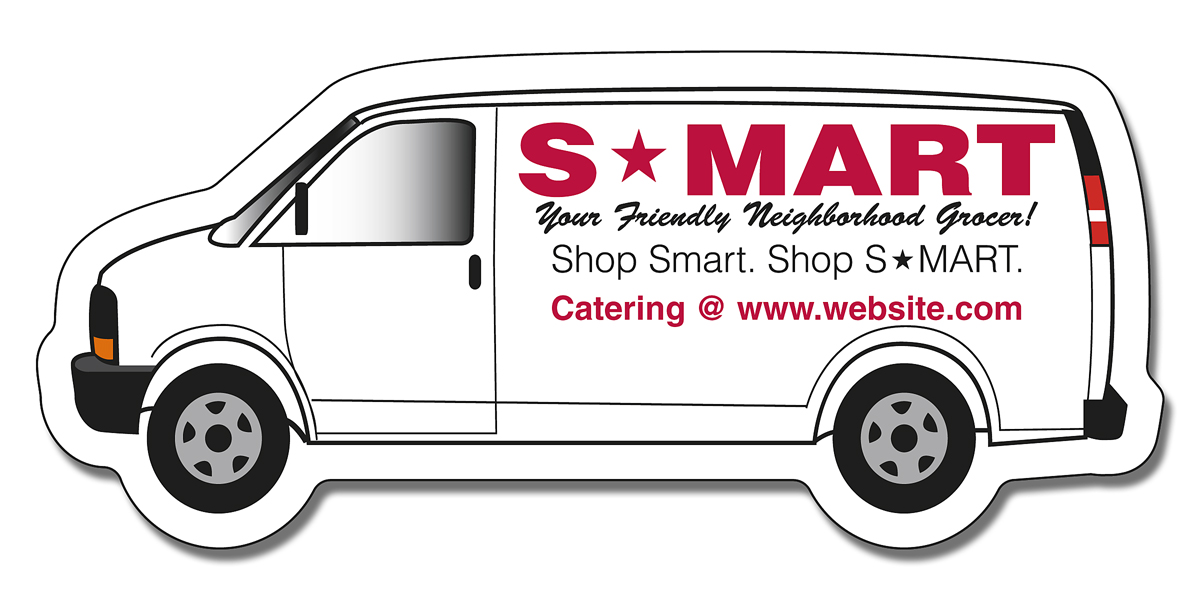 Magnet - Van Shape (3.75x1.625) - 30 Mil 3