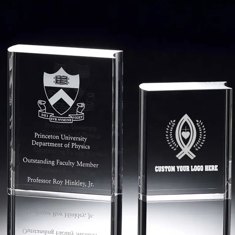 Book Shape Crystal Award 3