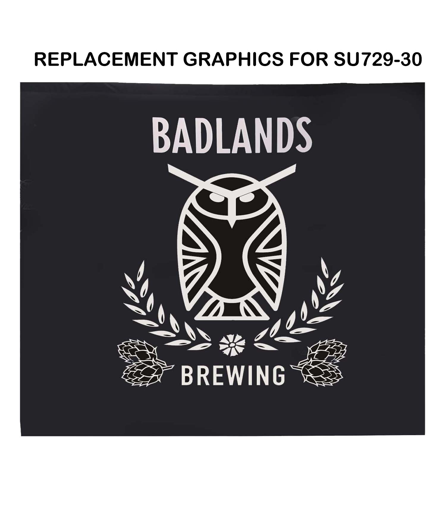 48 Hr Quick Ship - Replacement Graphics Single sided 10'w x 8'h with pole pocket top and bottom 1