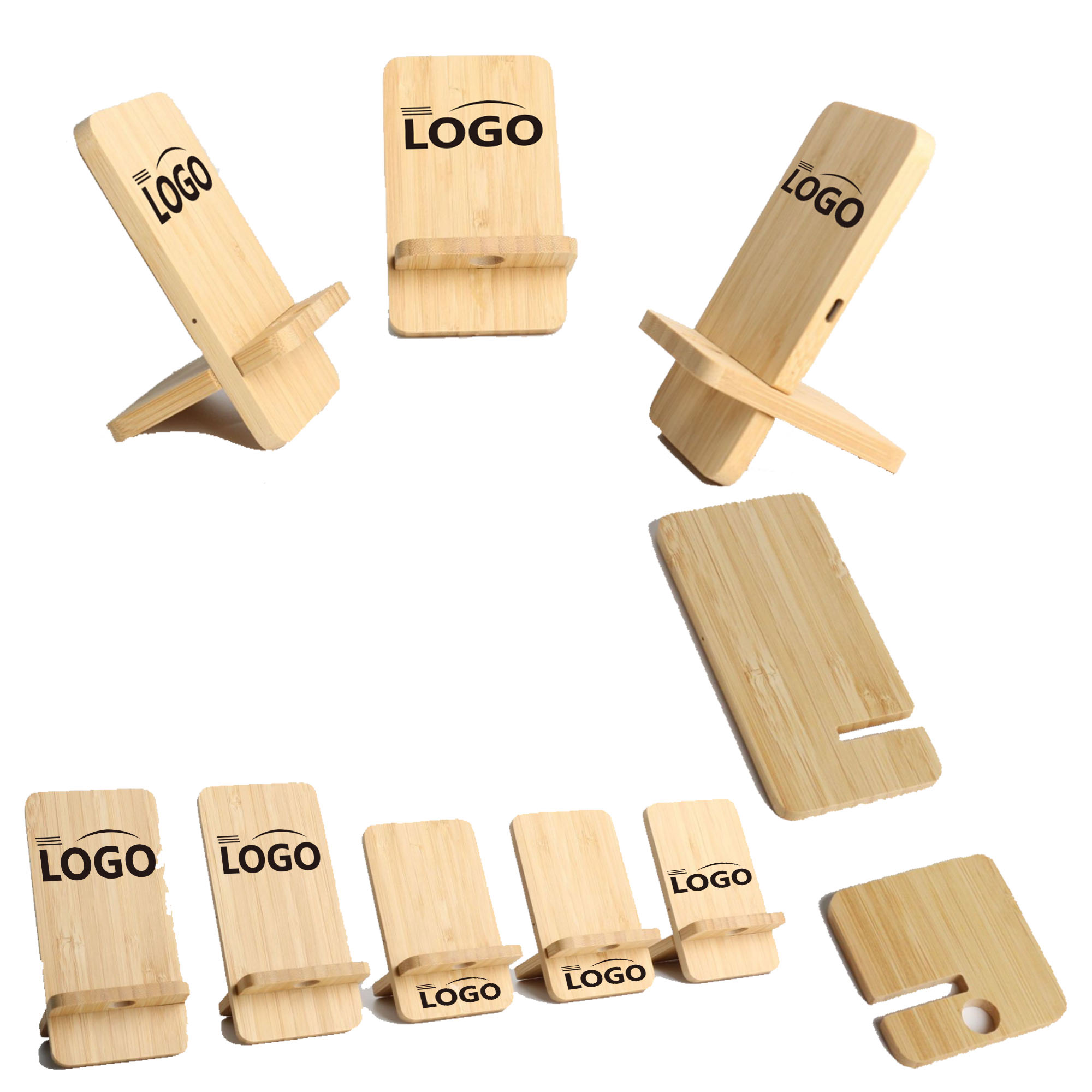 Detachable Bamboo Mobile Phone Stand 2