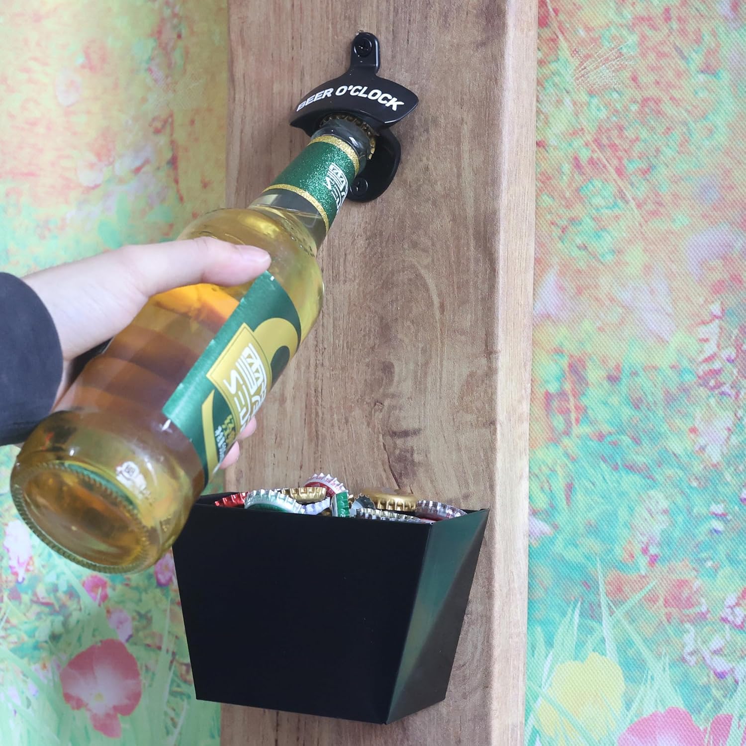Personalized Wall Mounted Bottle Opener and Cap Catcher 4