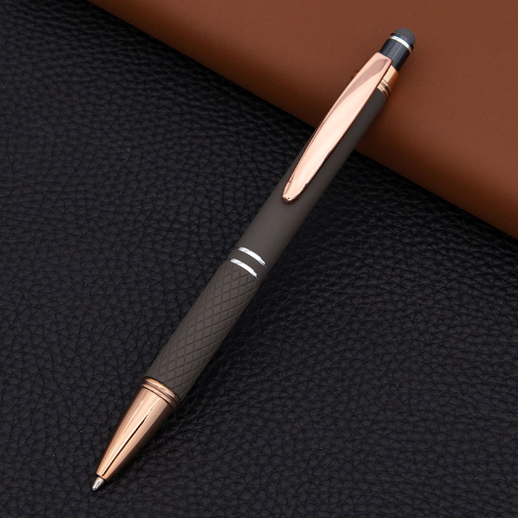 Soft Touch Diamond Stylus Pen With Rose Gold Trim 5