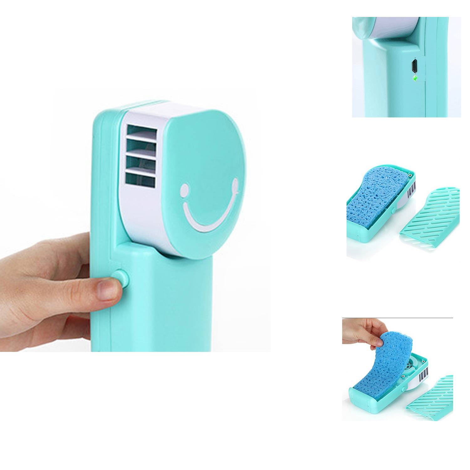 USB charging portable handheld leafless fan 5
