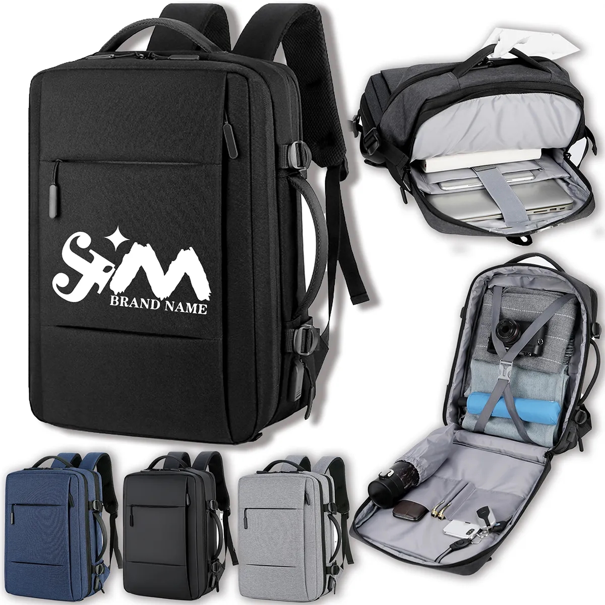 29 L Large Expandable Waterproof Business Travel Backpack 2