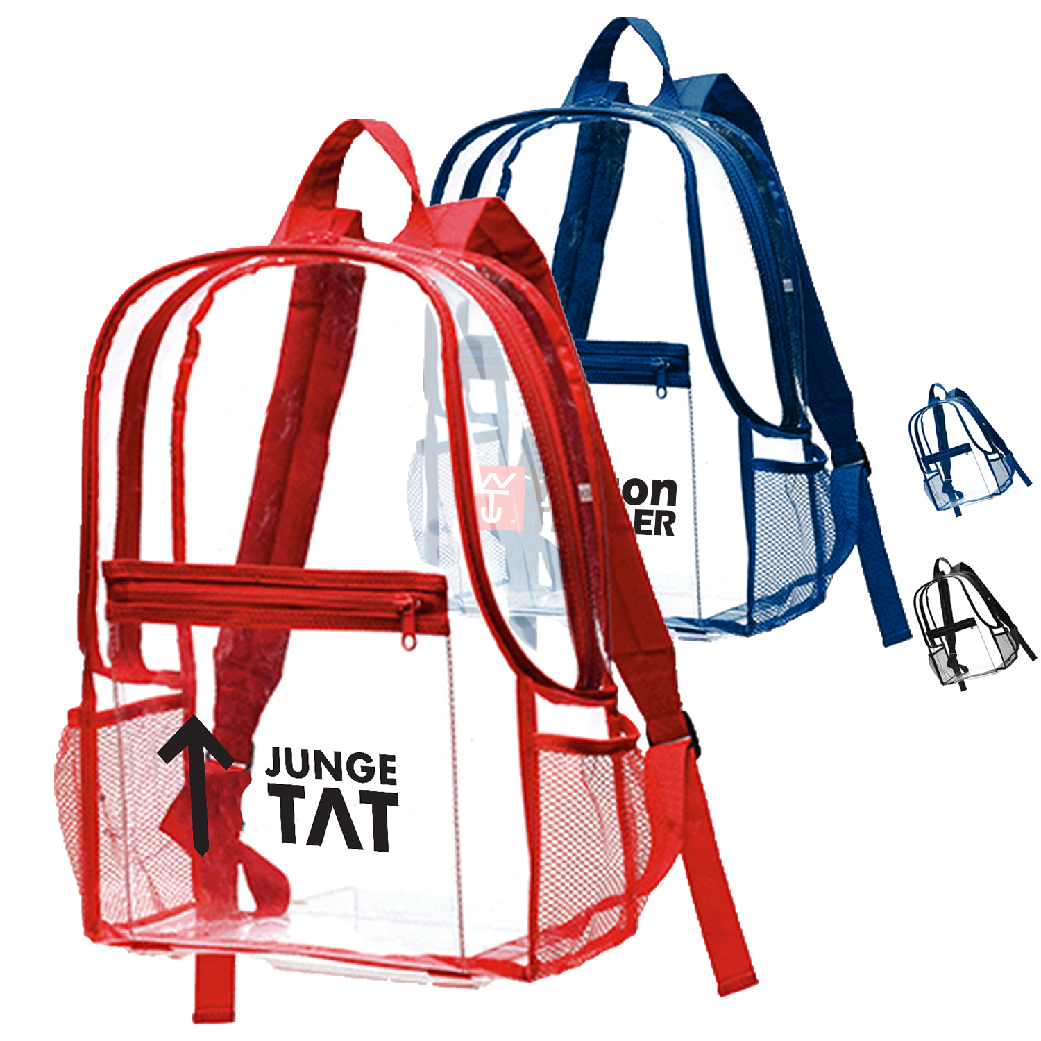 Translucent Trek Clear Backpack (12" x 16" x 5") 1