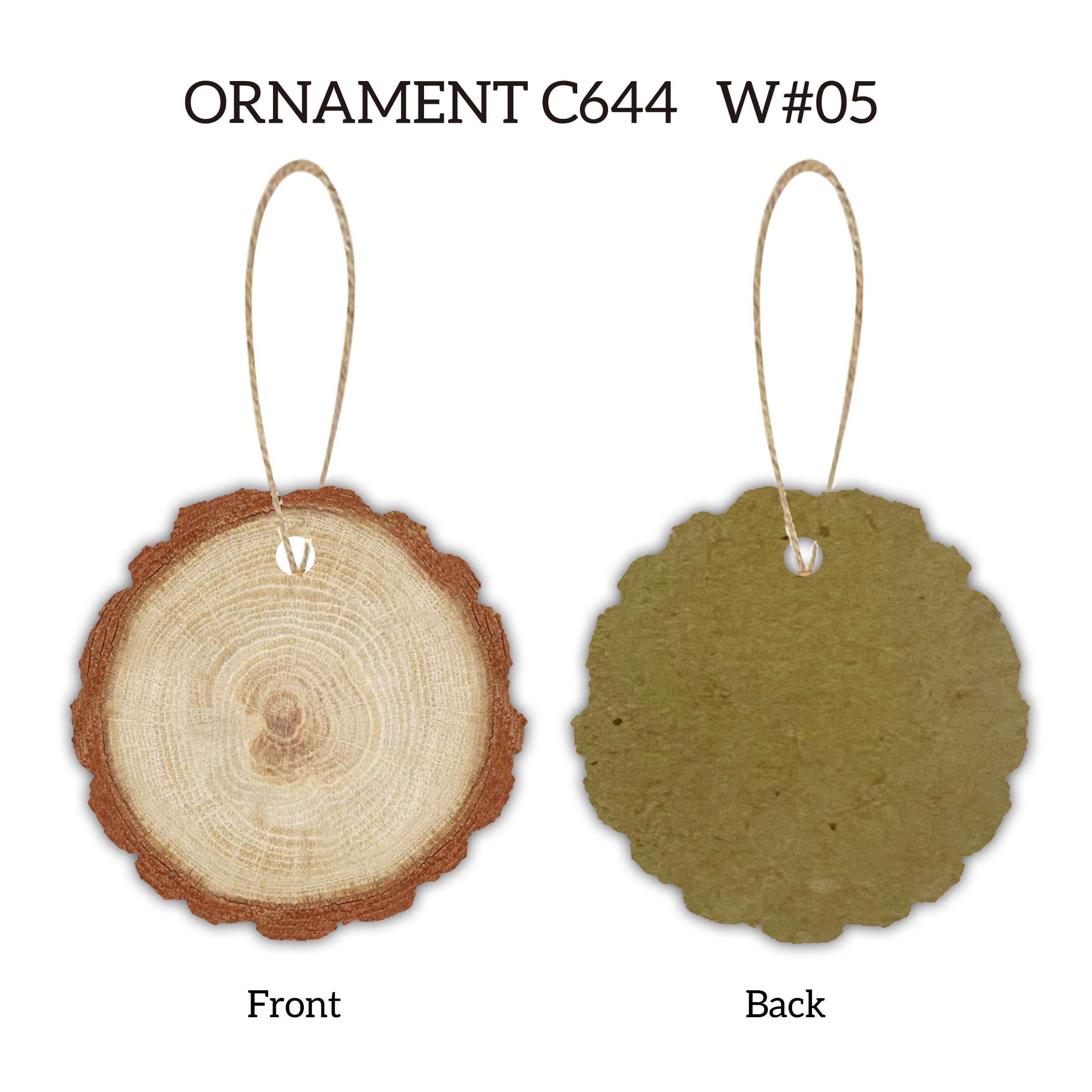 Free Shipping Full Color Christmas Ornament - Trunk w/ hemp rope 2