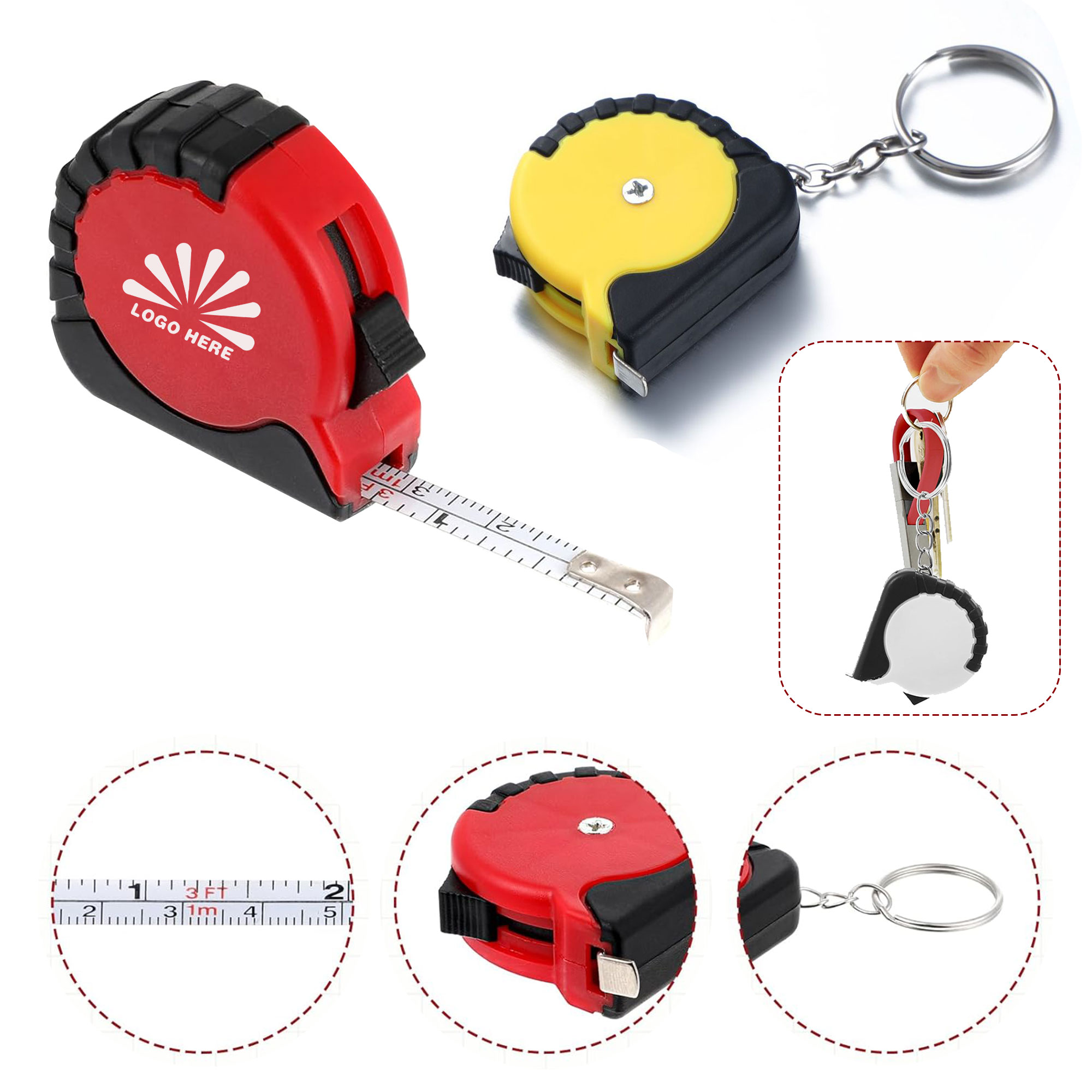 Portable Mini Keychain Tape Measure 2