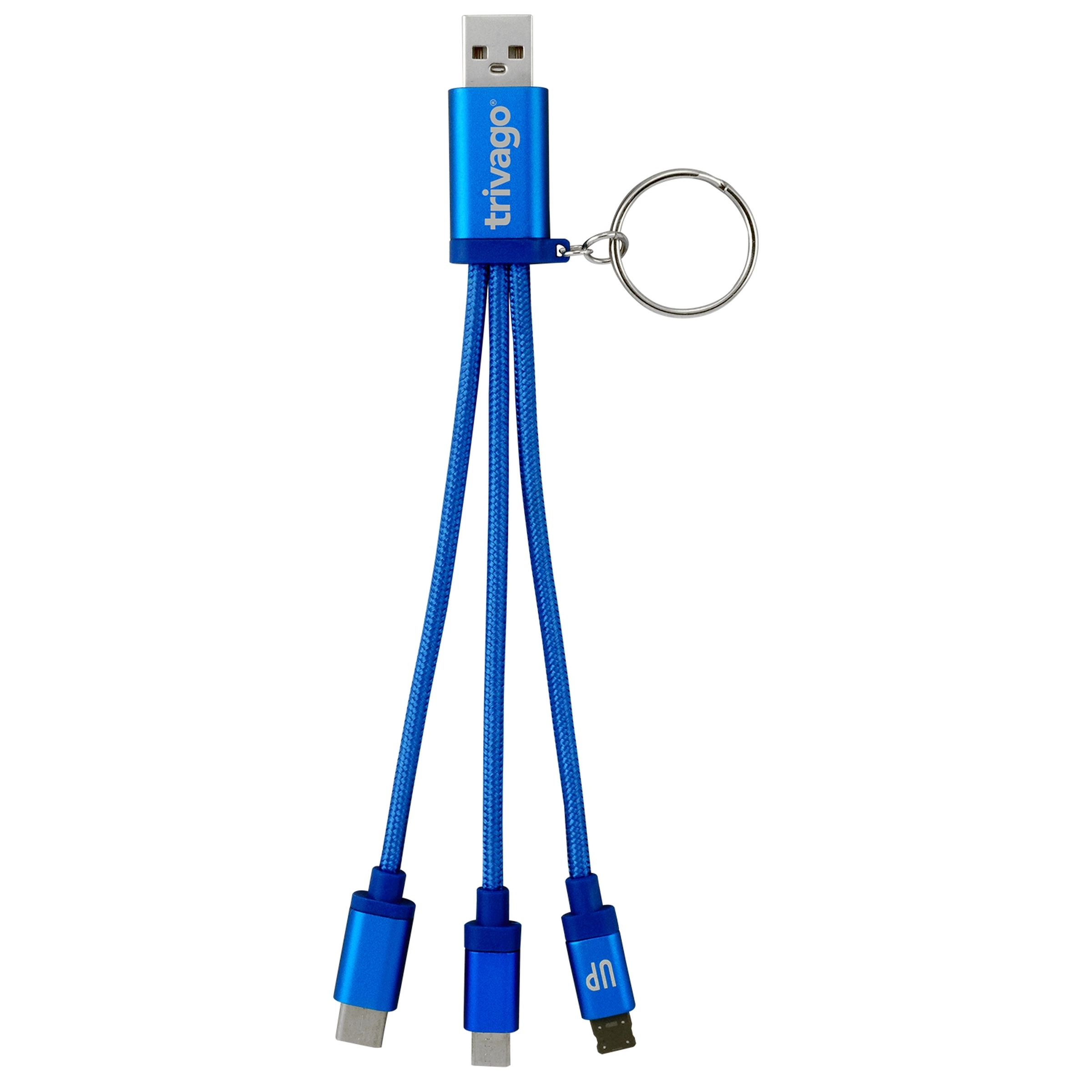 Metallic 3-in 1 Keychain Cable with Type C USB 14
