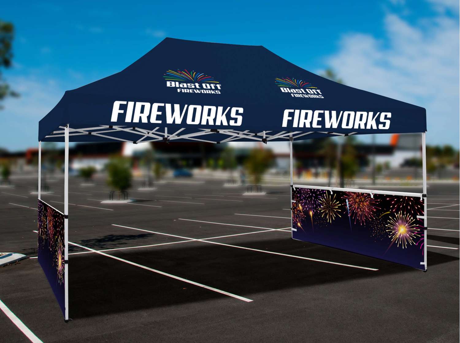 10' Premium Tent Half Wall Kit (UV-Printed, Double-Sided) 3