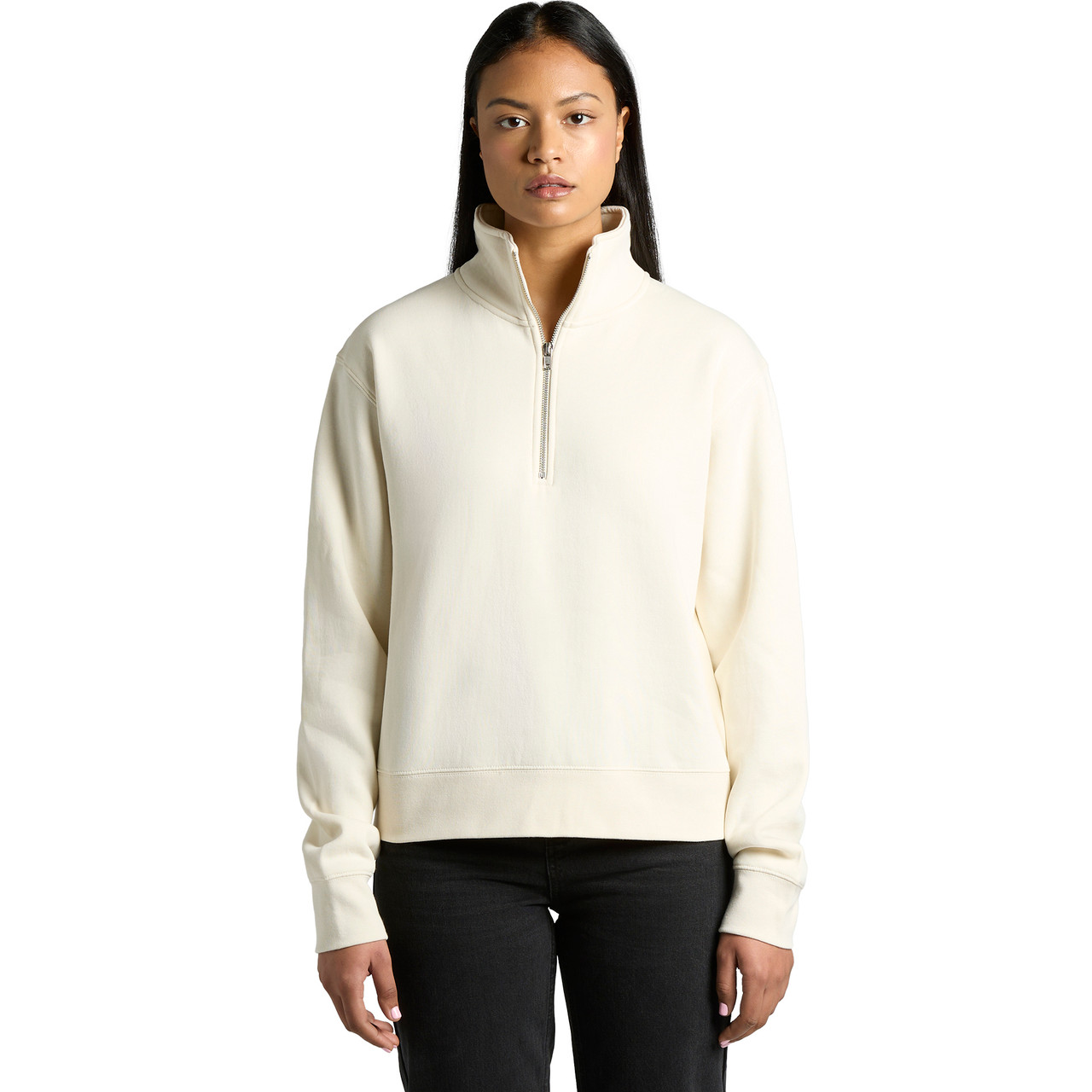 Wo's Stencil Half Zip Crew | 4125 3